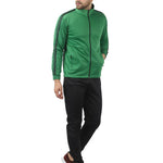 Men's Trendy Green Solid Polyester Regular Fit Tracksuit