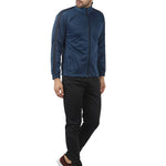 Men's Trendy Navy Blue Solid Polyester Regular Fit Tracksuit