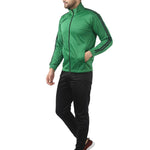 Men's Trendy Green Solid Polyester Regular Fit Tracksuit