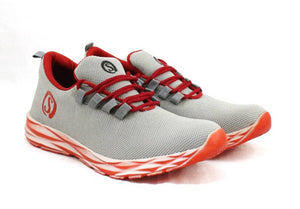 Men's Trendy Grey & Red Sport Shoe