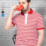 Trendy Stylish Cotton Blend Striped Polos for Men