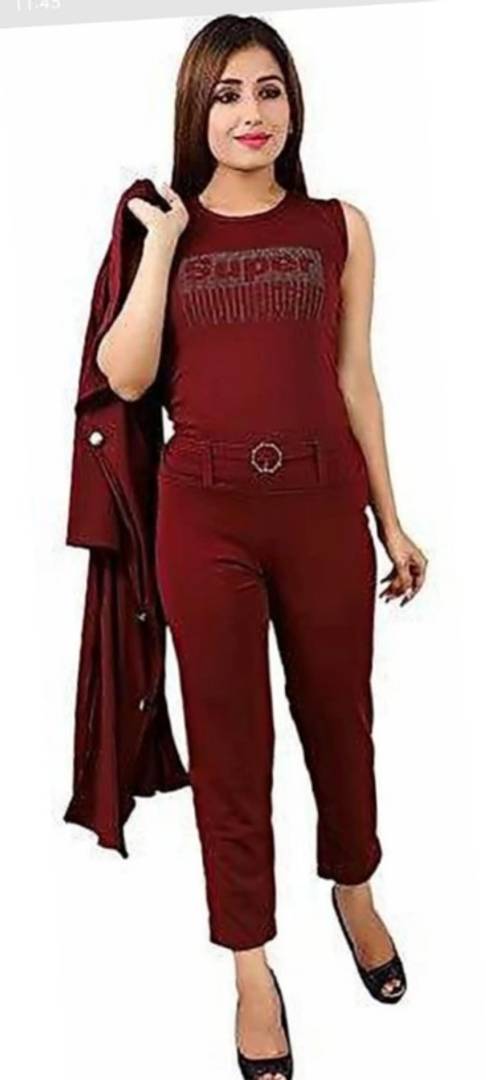exclusively Imported Stretchable fabric 3 Pc set,Super Top Pant and Shrug.
