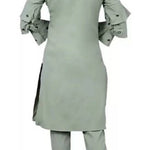 Exclusively Cotton Blend  Stretchable fabric 3 Pc set, Top Pant and beautiful frill bell sleeves Shrug.