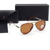 Gold  Brown B2 Aviator  Polarized Sunglasses 4414