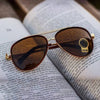 Gold  Brown B2  Aviator  Mirror  Sunglasses 4414