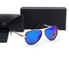 Gold Blue Mercury Mirror Aviator Sunglasses 4414