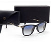 Gold Blue D.C. Square Mirror Sunglasses 2148