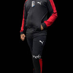 Trendy Polyester Men Black/Red Sports And sports Tracksuit