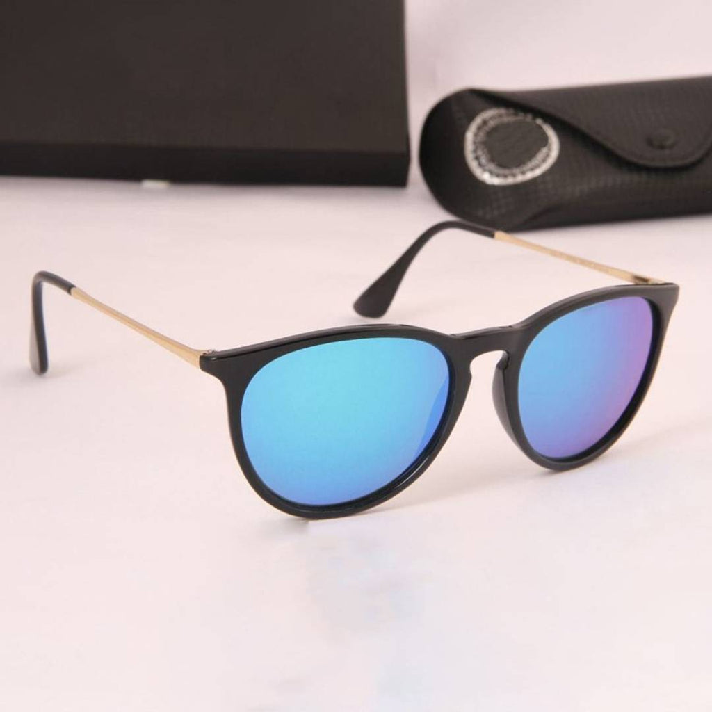 Gold Aqua Blue Mercury Aviator Mirror Sunglasses 4171