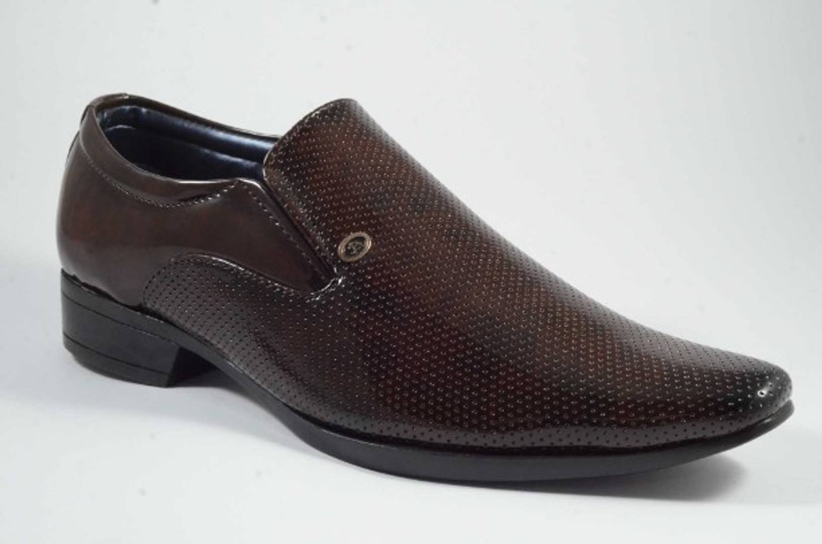 Brown Wrinkless Patent Shoe