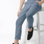 Stylish Cotton Grey Solid Trouser For Men