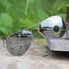 Full Silver Mercury Aviator Mirror Sunglasses 3026