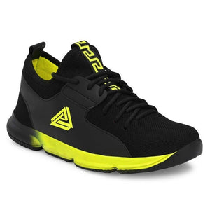 Stylish And Trendy Black Printed Mesh Sport Running Shoes For Men