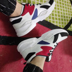 Men's Stylish & Trendy White Printed Mesh Sport Shoes