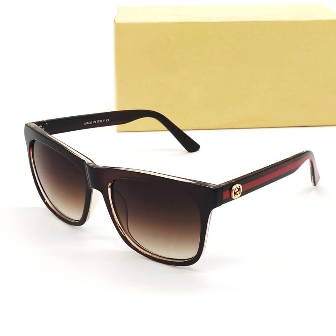 Full Brown Dc   Square Mirror  Sunglasses  0057