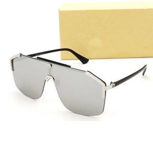 Full Silver Mercury Square Sunglasses