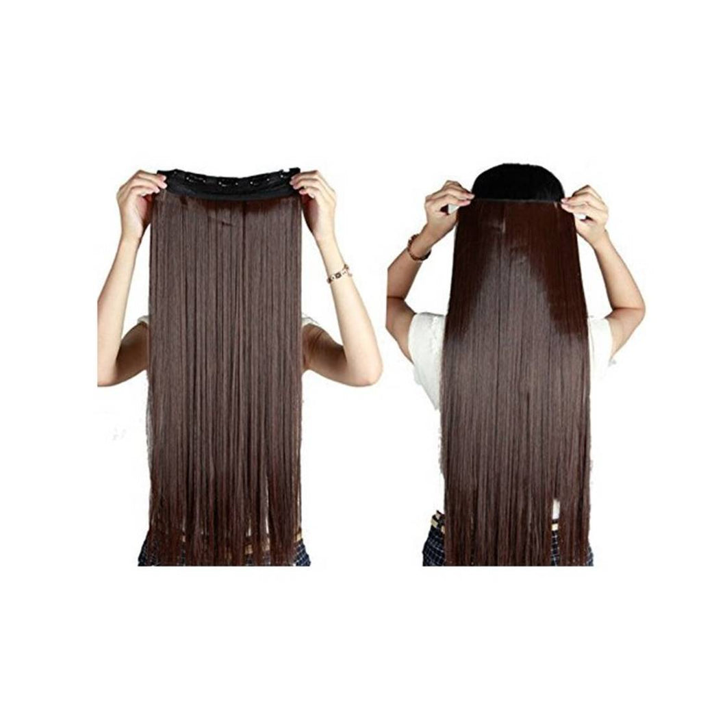 26-Inch 5 Clip Based Synthetic Fashion Hair Extension / Hair Wig / Dark Brown Hair Accessories