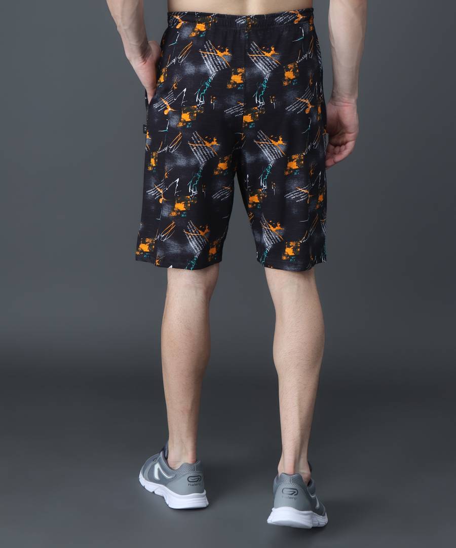Trendy Cotton Hoisery Multicoloured Printed Regular Fit Shorts For Men