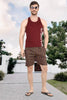 Multi Colour Regular Fit Cotton Blend Shorts For Men