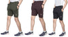 Stylish Cotton Multicoloured Solid Regular Fit Shorts For Men (Pack Of 3 )
