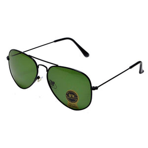 Alvia Black and Green Aviator Sunglasses