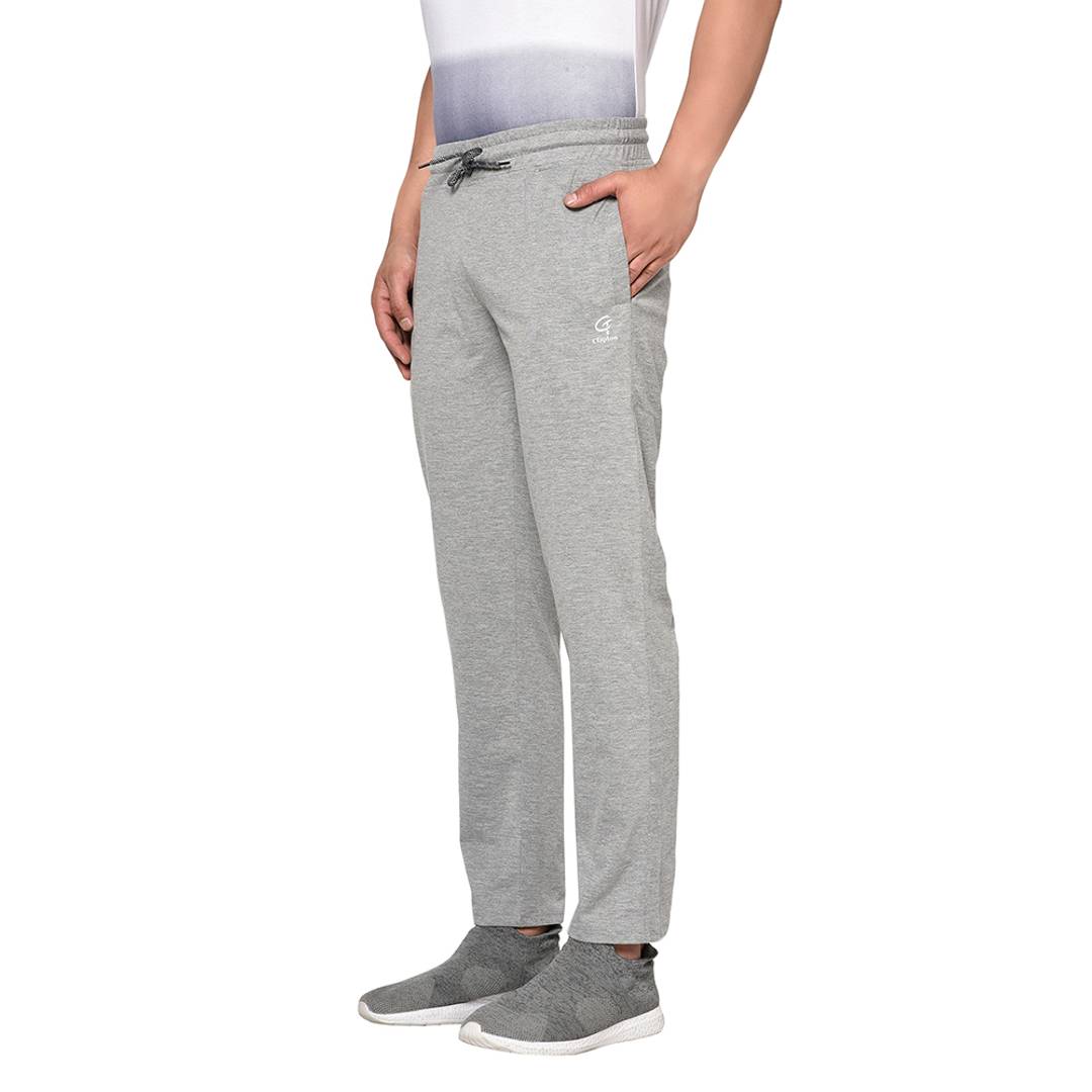 Cotton Blend Light Grey Track Pant/Pyjama For Men