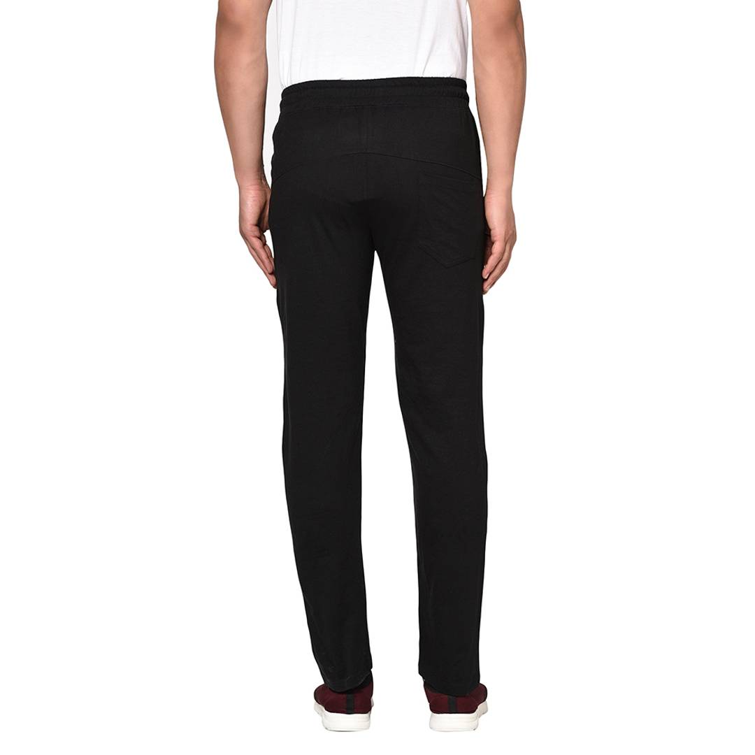 Cotton Blend Black Track Pant/Pyjama For Men