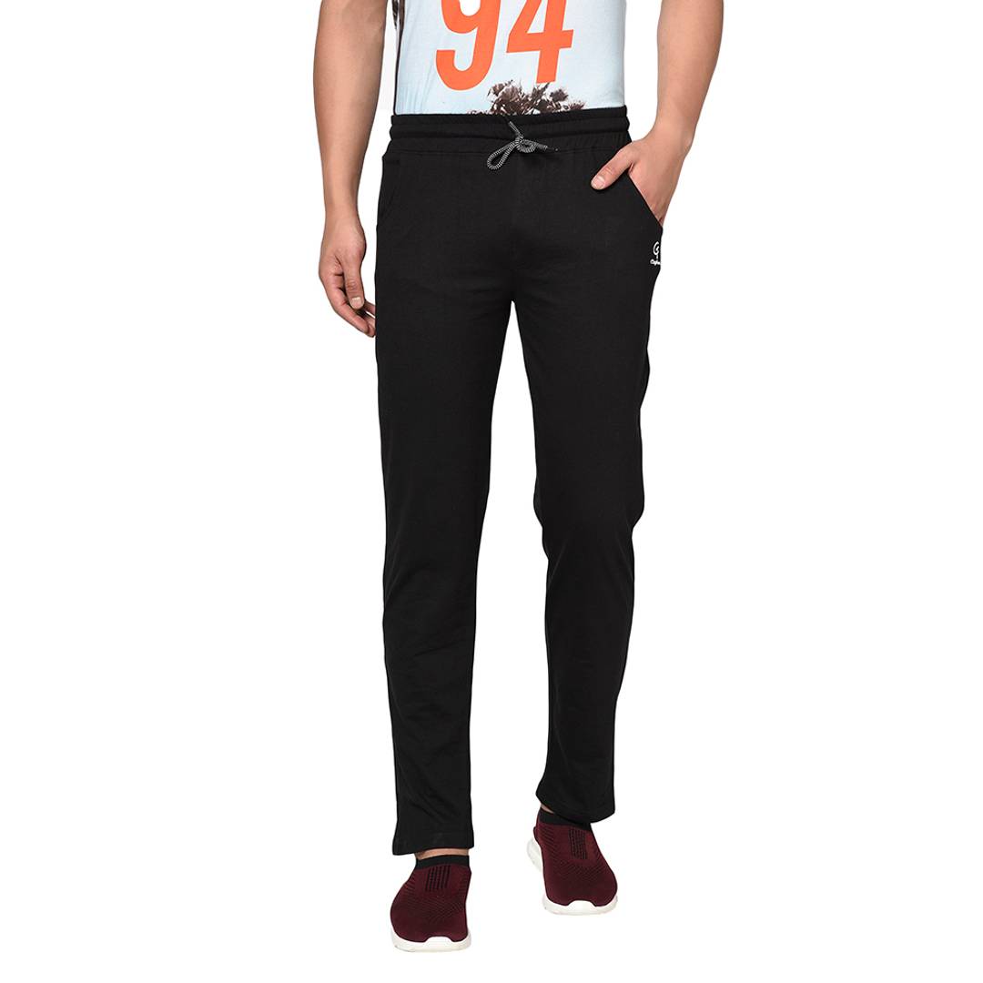 Cotton Blend Black Track Pant/Pyjama For Men