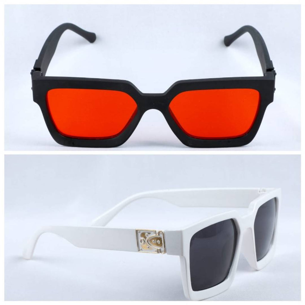Trendy Plastic and Metal Sunglass for Men 2 Pieces