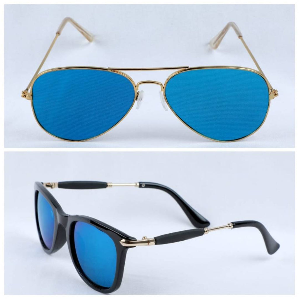 Trendy Plastic and Metal Sunglass for Men 2 Pieces