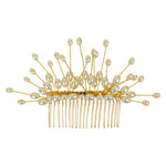 Stylish Gold Plated Women Hair Brooch Comb For Party