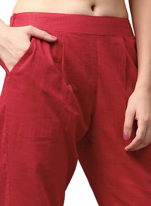 Trendy Cotton Blend Trouser for Women