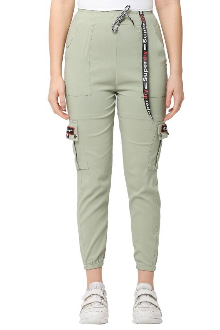 Trendy Solid Elegant pocket Trousers for girls
