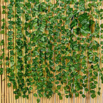 KIANO Artificial Vine Creeper Plants for Home Decor Main Door Wall Balcony Office Decoration Party Festival Craft, Contains 30 Leaves -Each String 7.2 ft ( Pack of 6 String)