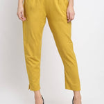 Stylish Cotton Yellow Trouser