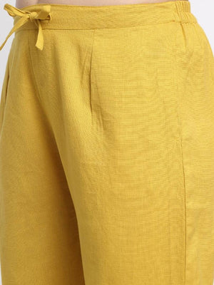 Stylish Cotton Yellow Trouser