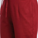Women Stylish Cotton Maroon Trouser