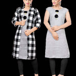 trendy cotton kurti with shrug