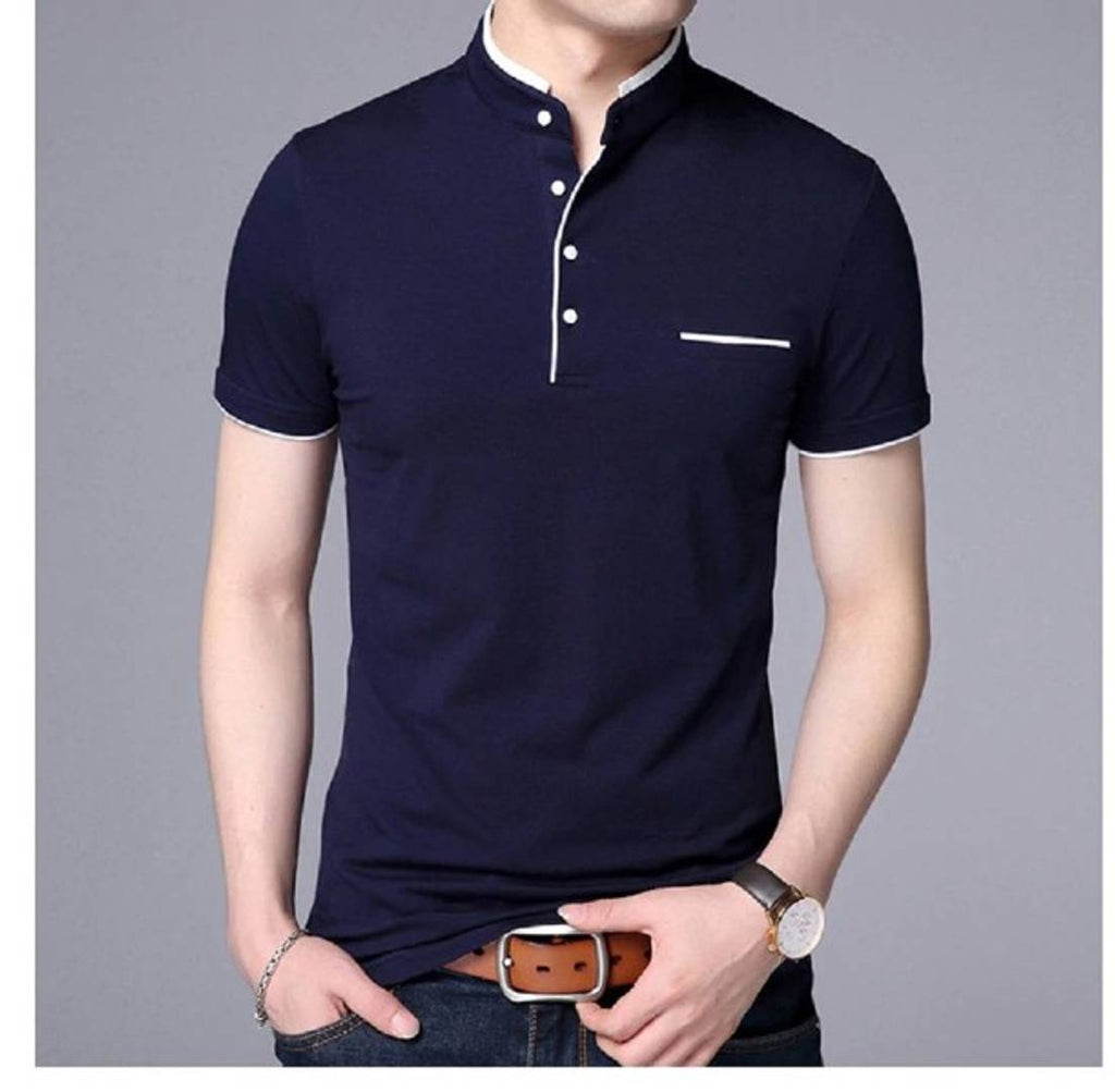 Half sleeves Chinese collar T shirt for men
