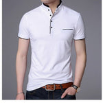 Half sleeves Chinese collar T shirt for men
