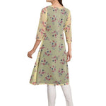 Women's Yellow Georgette Shrug/jacket With Inner