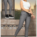 Elegant Grey Cotton Stretchable Imported Twill Joggers Pant For Women