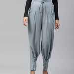 Women Grey Relaxed Regular Fit Solid Trousers