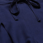 Women Navy Blue Relaxed Regular Fit Solid Trousers