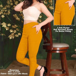 Women's Stretchable Cotton Solid Trouser