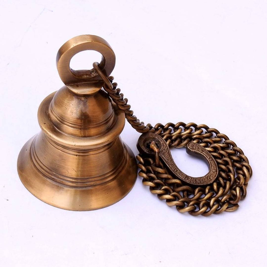 Handicraft Brass Hanging Bell or Ghanta for Temple and Home