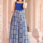 Women's Rayon Printed Regular Anarkali Kurti with Shrug/Jacket