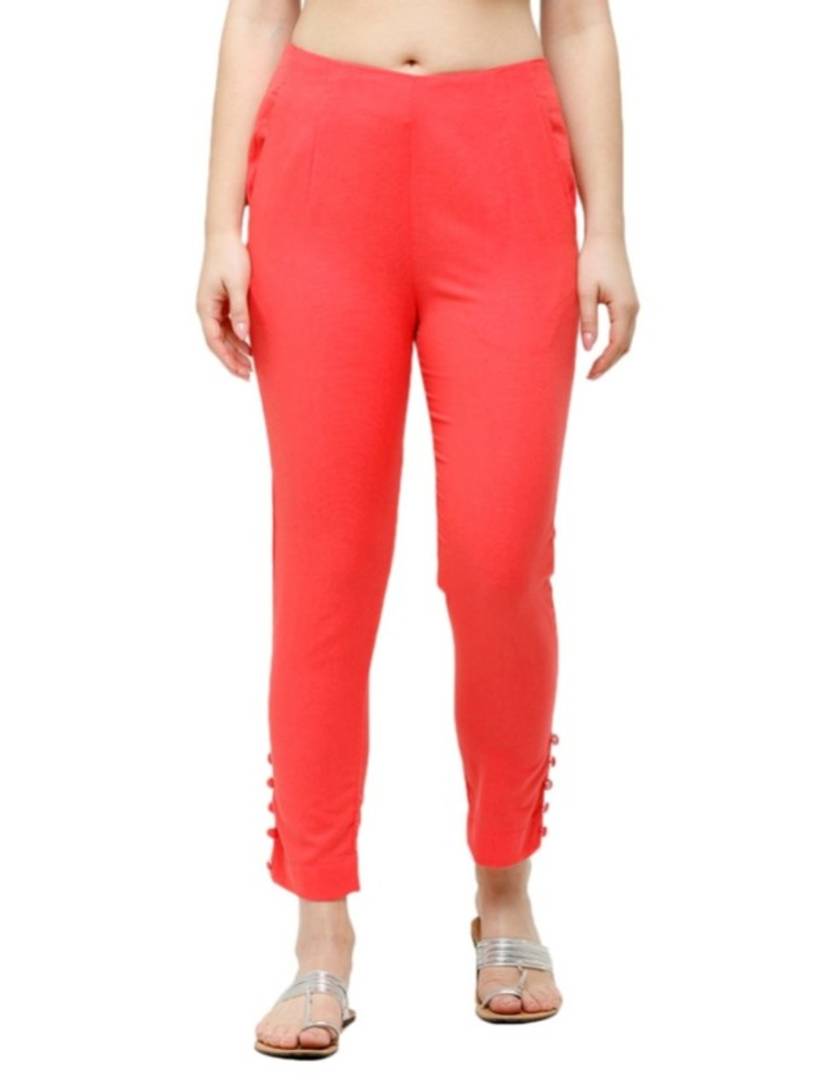Rayon Stretchable CIGARETTE / POTLI Pants with Two side Pocket For Women.