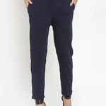 Trendy Wool Solid Mid-Rise Trouser for Women