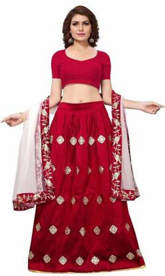 Latest Attractive Silk Embroidered Semi Stitched Lehenga Choli